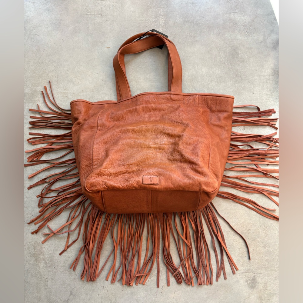 Frye Vivian Fringed Leather Tote Bag - Picture 4 of 16